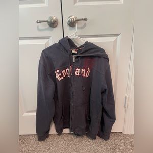 Oversized grey zip up jacket